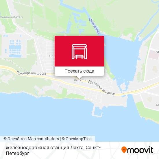 Карта железнодорожная станция Лахта
