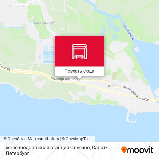 Карта железнодорожная станция Ольгино