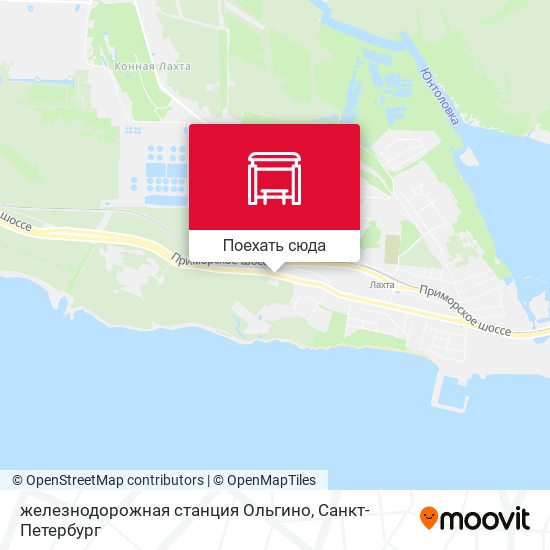 Карта железнодорожная станция Ольгино