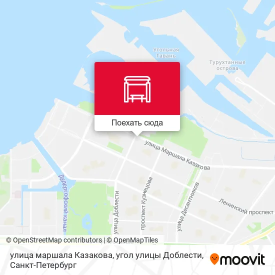 Карта улица маршала Казакова, угол улицы Доблести