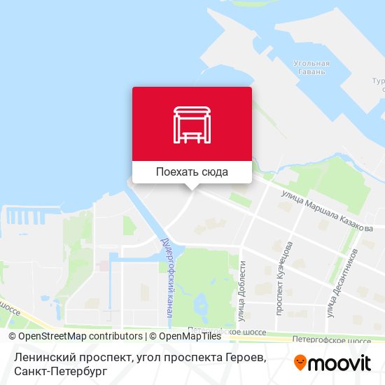 Карта Ленинский проспект, угол проспекта Героев