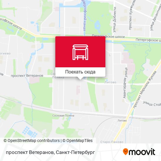 Карта проспект Ветеранов