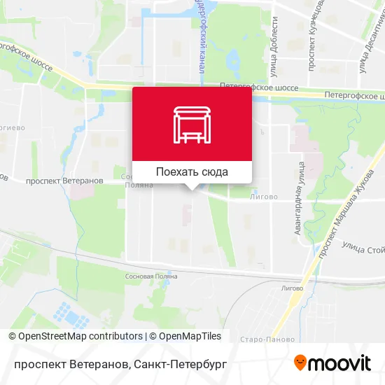 Карта проспект Ветеранов