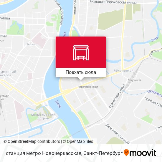 Карта станция метро Новочеркасская