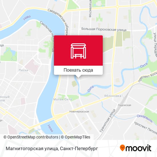 Карта Магнитогорская улица