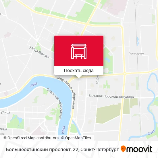 Карта Большеохтинский проспект, 22