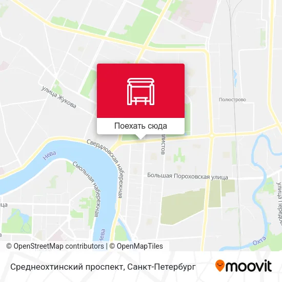 Карта Среднеохтинский проспект