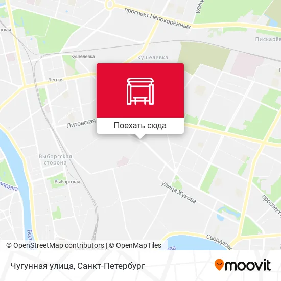 Карта Чугунная улица