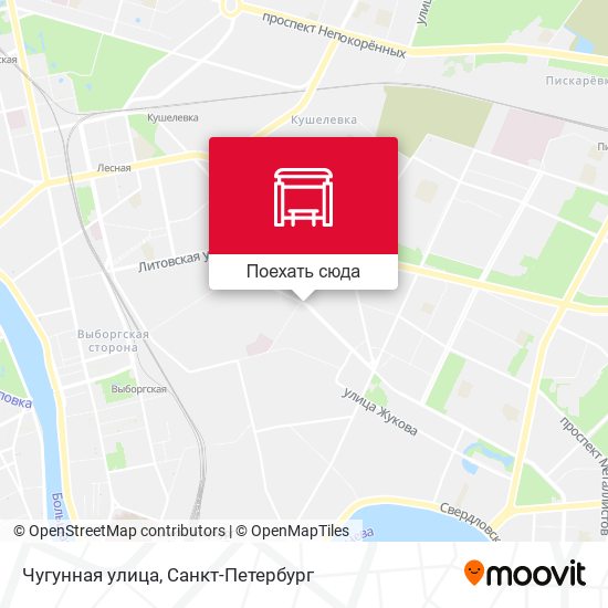 Карта Чугунная улица