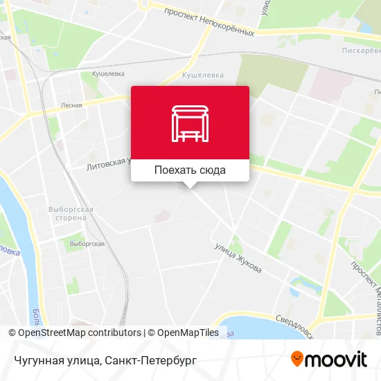 Карта Чугунная улица