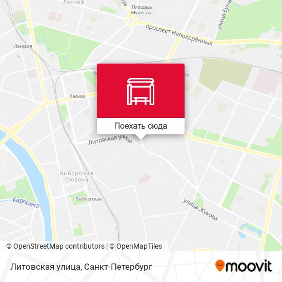 Карта Литовская улица