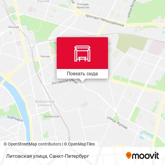 Карта Литовская улица