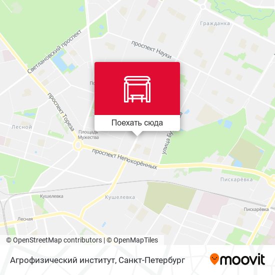 Карта Агрофизический институт