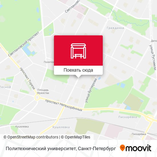 Карта Политехнический университет
