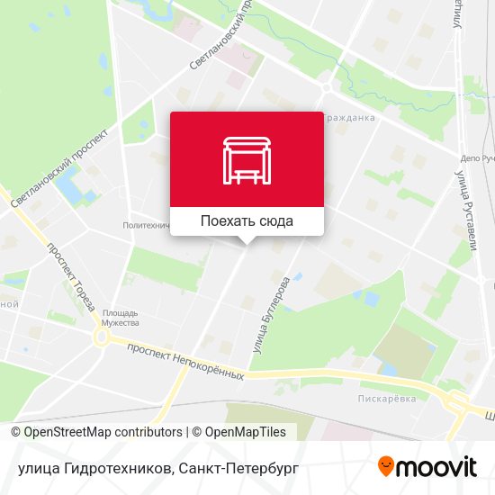 Карта улица Гидротехников