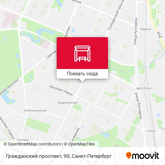 Карта Гражданский проспект, 90