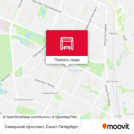 Карта Северный проспект