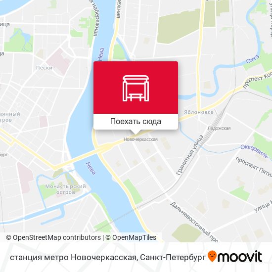 Карта станция метро Новочеркасская