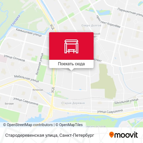 Карта Стародеревенская улица