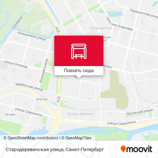 Карта Стародеревенская улица