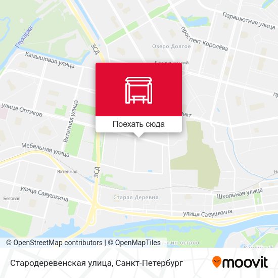 Карта Стародеревенская улица