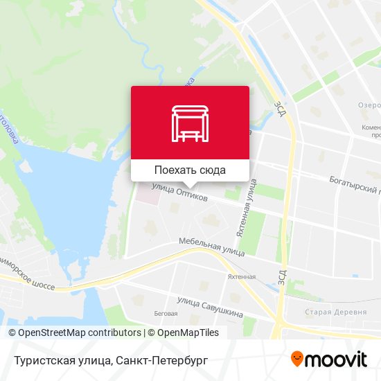 Карта Туристская улица