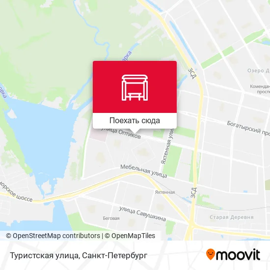Карта Туристская улица