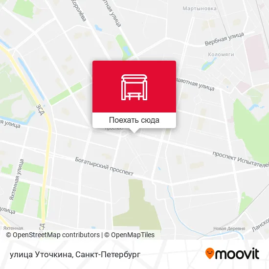 Карта улица Уточкина