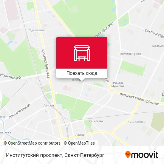 Карта Институтский проспект