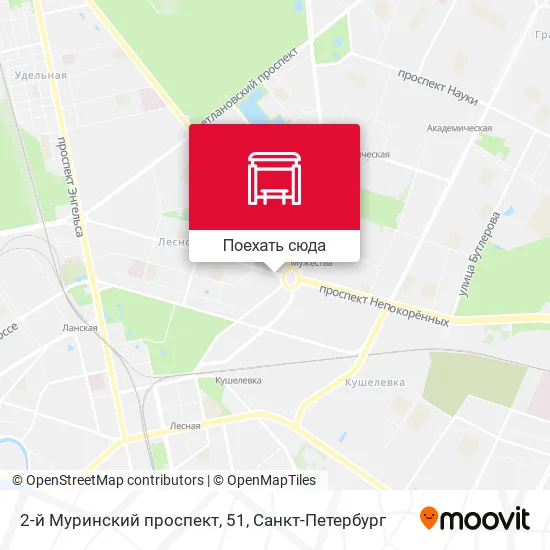 Карта 2-й Муринский проспект, 51