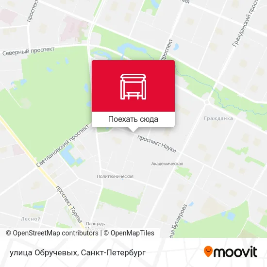 Карта улица Обручевых