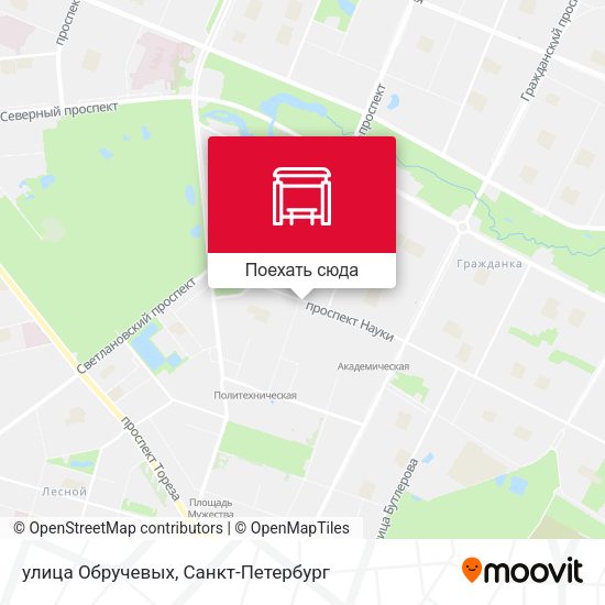 Карта улица Обручевых