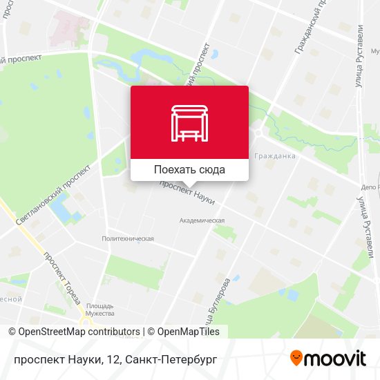 Карта проспект Науки, 12