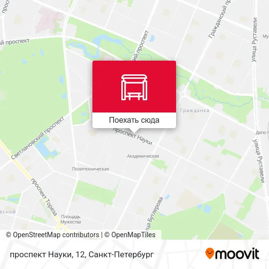 Карта проспект Науки, 12