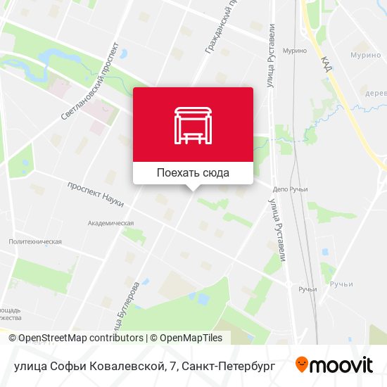 Карта улица Софьи Ковалевской, 7