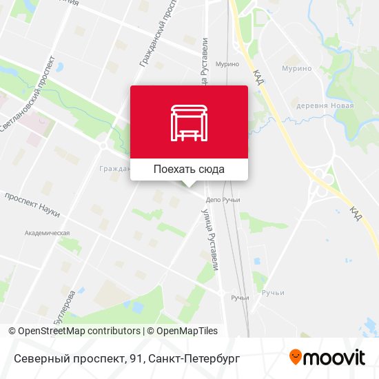 Карта Северный проспект, 91