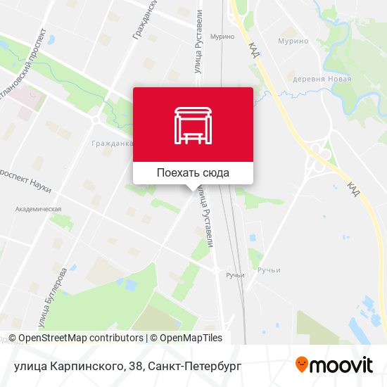 Карта улица Карпинского, 38