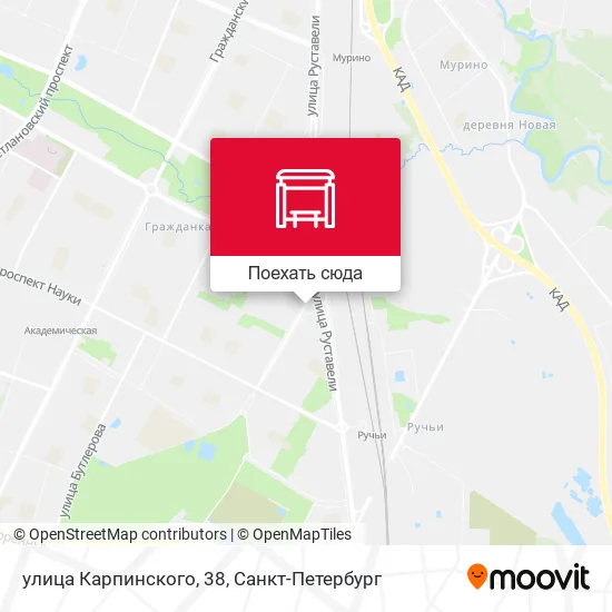 Карта улица Карпинского, 38