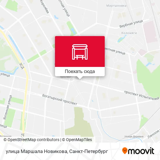 Карта улица Маршала Новикова