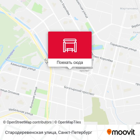 Карта Стародеревенская улица
