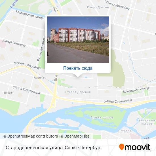 Карта Стародеревенская улица