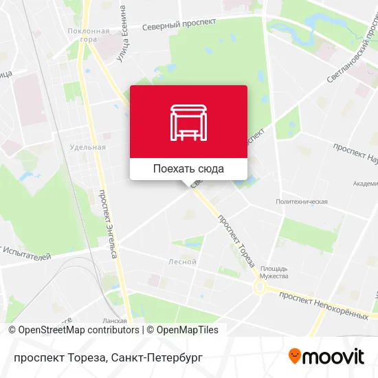 Карта проспект Тореза