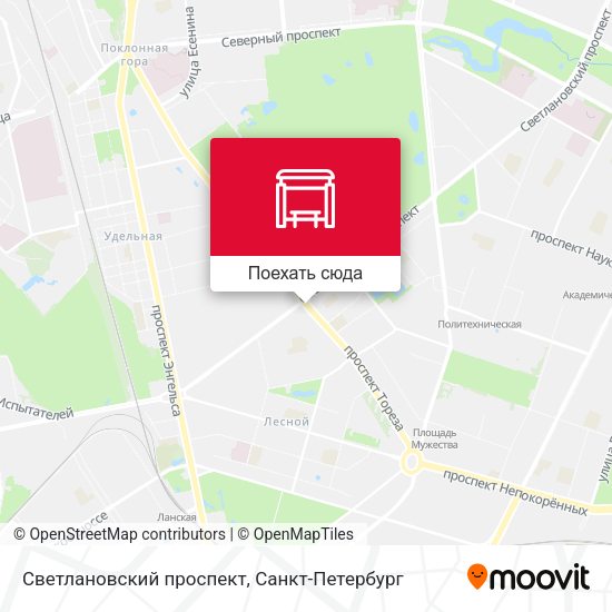 Карта Светлановский проспект