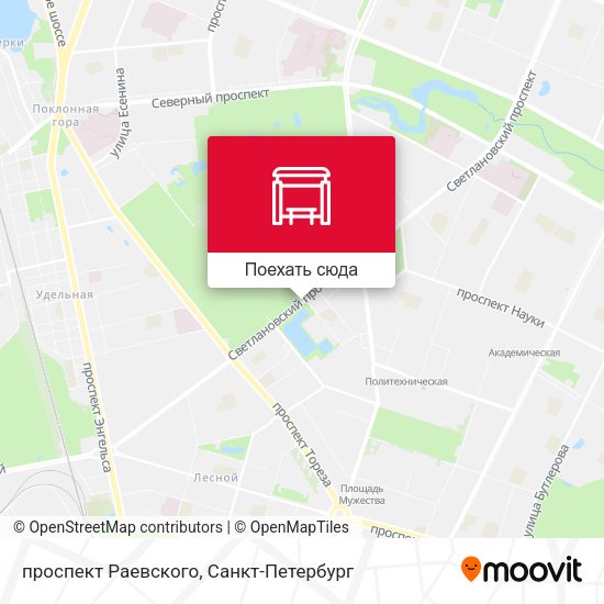 Карта проспект Раевского