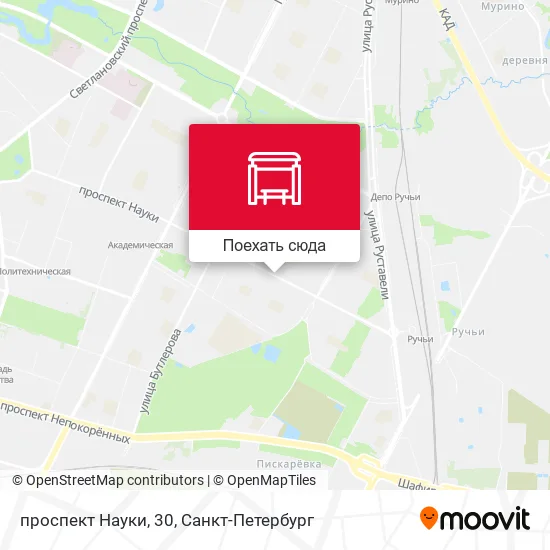 Карта проспект Науки, 30