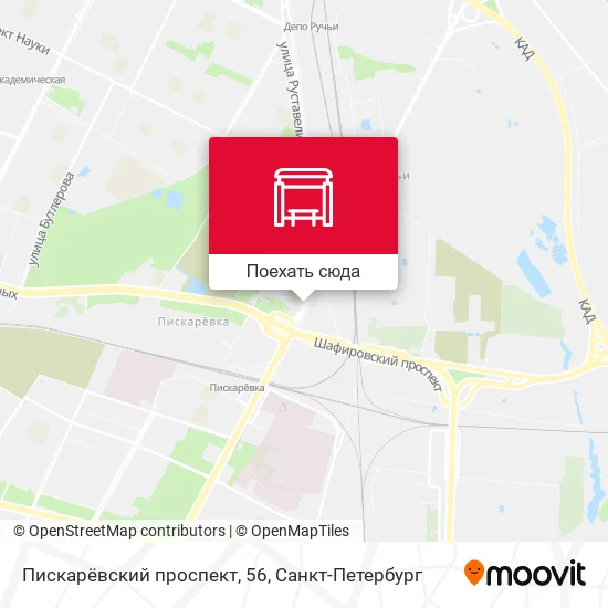 Карта Пискарёвский проспект, 56
