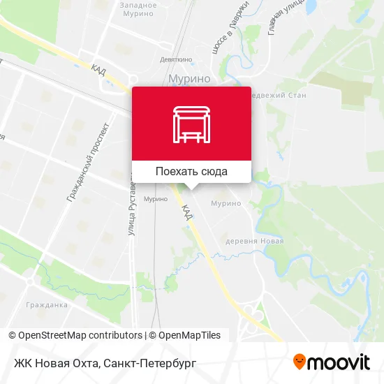 Карта ЖК Новая Охта