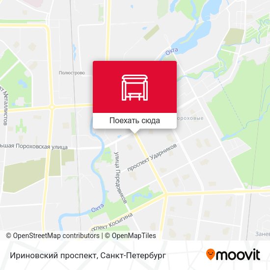 Карта Ириновский проспект