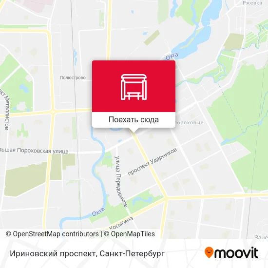 Карта Ириновский проспект