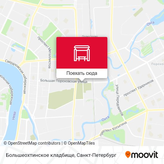 Карта Большеохтинское кладбище